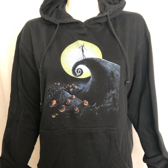 The nightmare before Christmas black pull over hoodie with pocket size large - Picture 5 of 16